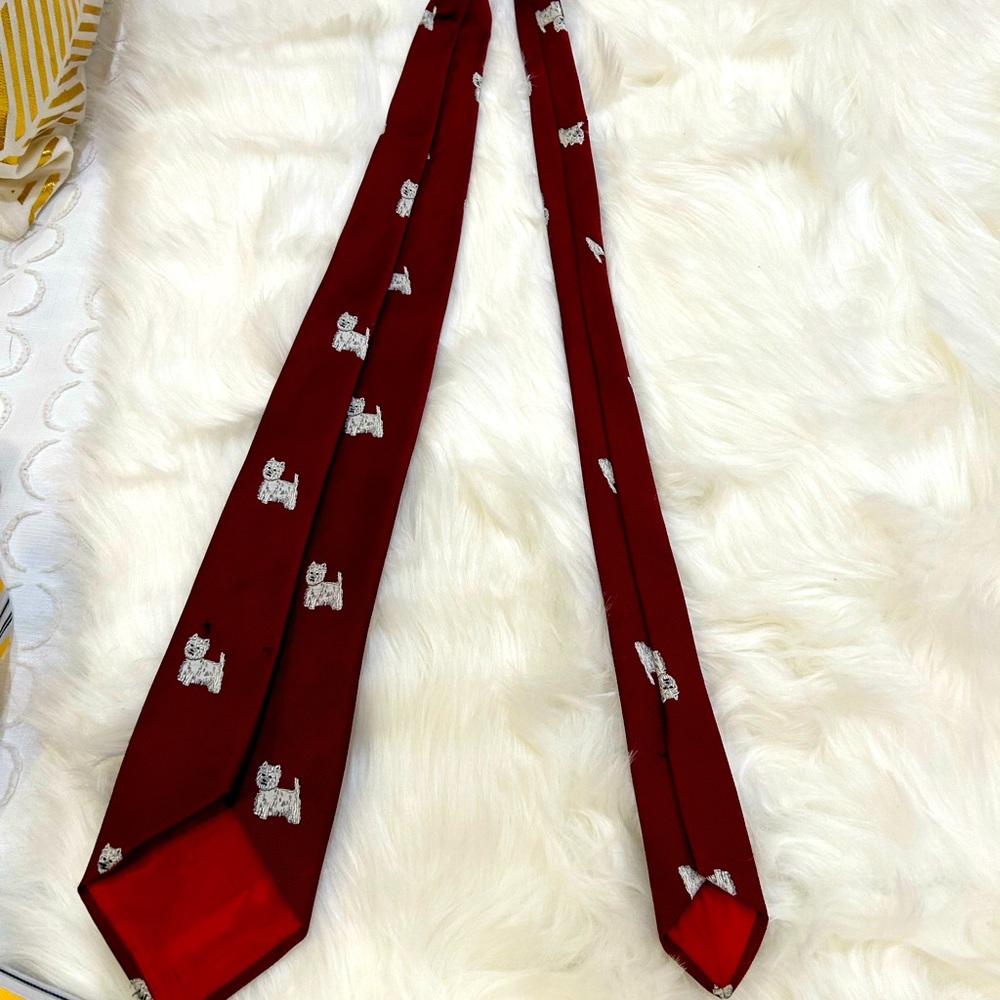 White terrier tie